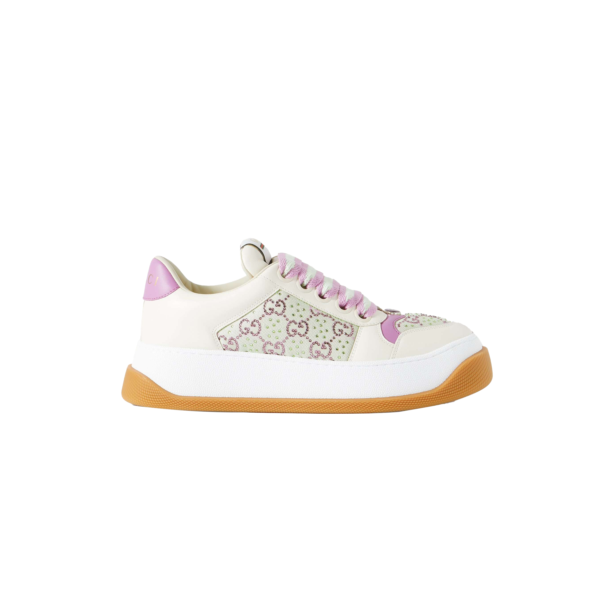 G*u*i screener gg crystal leather sneakers